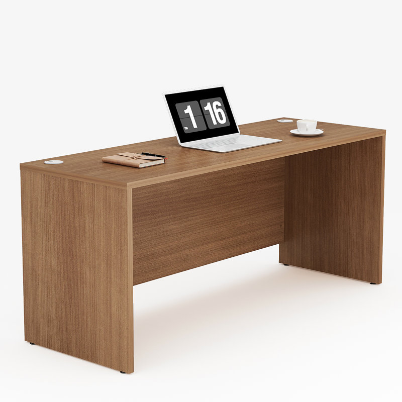 Parven Rectangular Credenza Shell, Walnut, 29.52" H x 66.93" W x 23.62" D