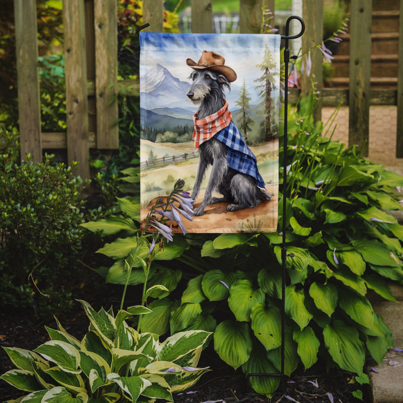 Drapeau Cowboy Welcome Garden, Lévrier écossais