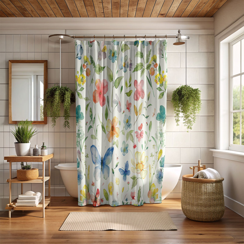 Spring Tint - Premium Shower Curtain, 74"H x 71"W