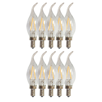 3W, verre transparent E12 DEL, ampoule Edison à intensité variable