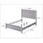 Mobilier de chambre à coucher rustique en bois de 1 lit à panneaux grand lit de style contemporain gris-2066327546-2066327549