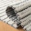Tapis rayé ivoire / noir en laine / coton Vermont-136239634
