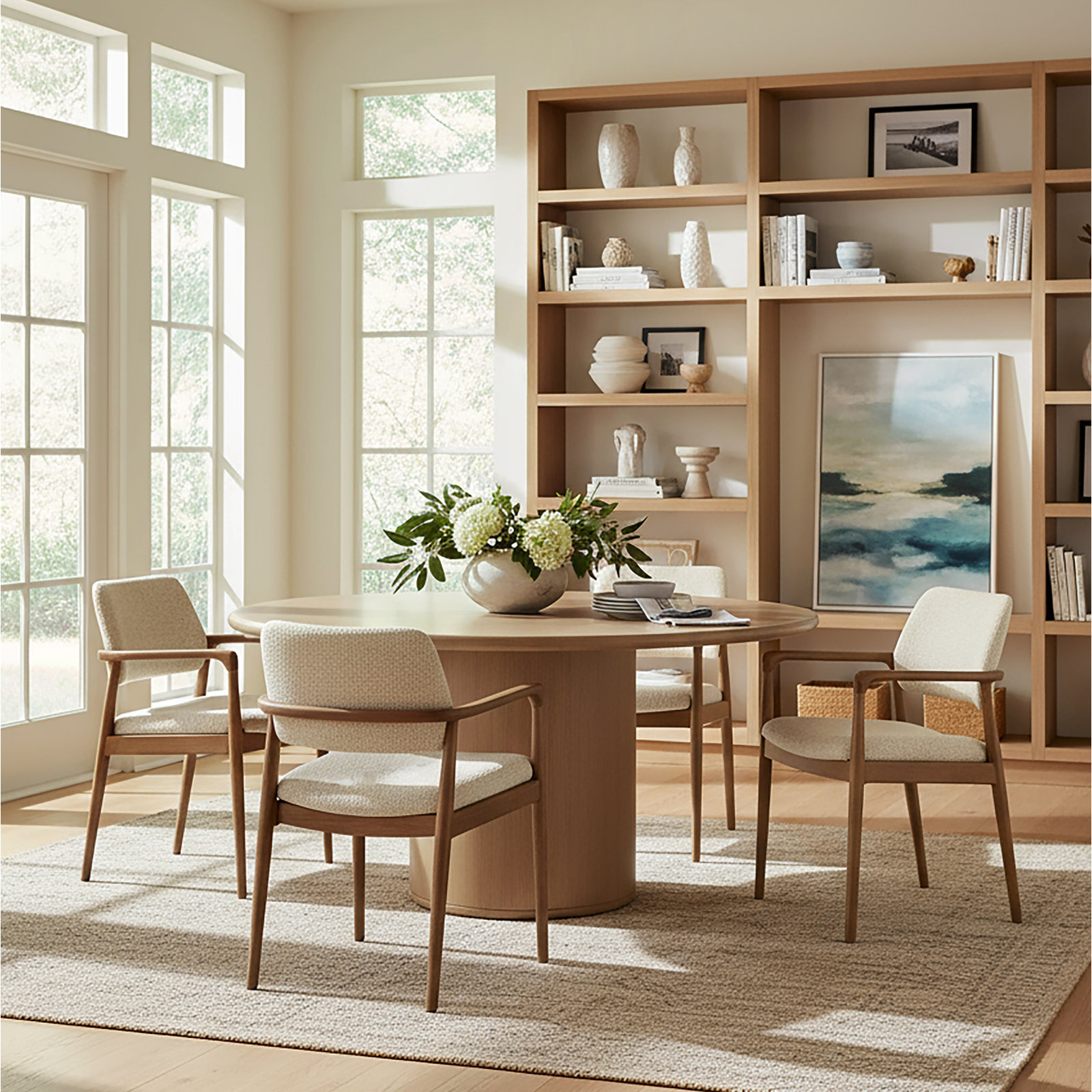 Carter 54" Dining Table, Brown