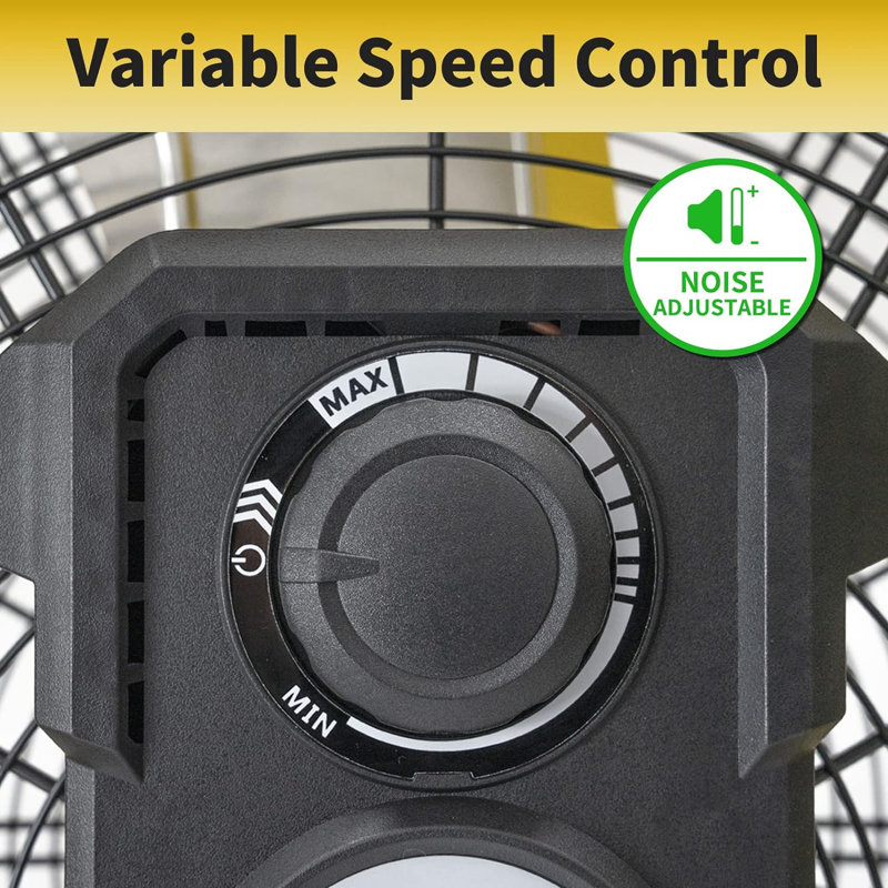 24 In. Drive Drum Fan In Yellow With High Efficiency EC Motor, Variable Speed Control, Low Noise