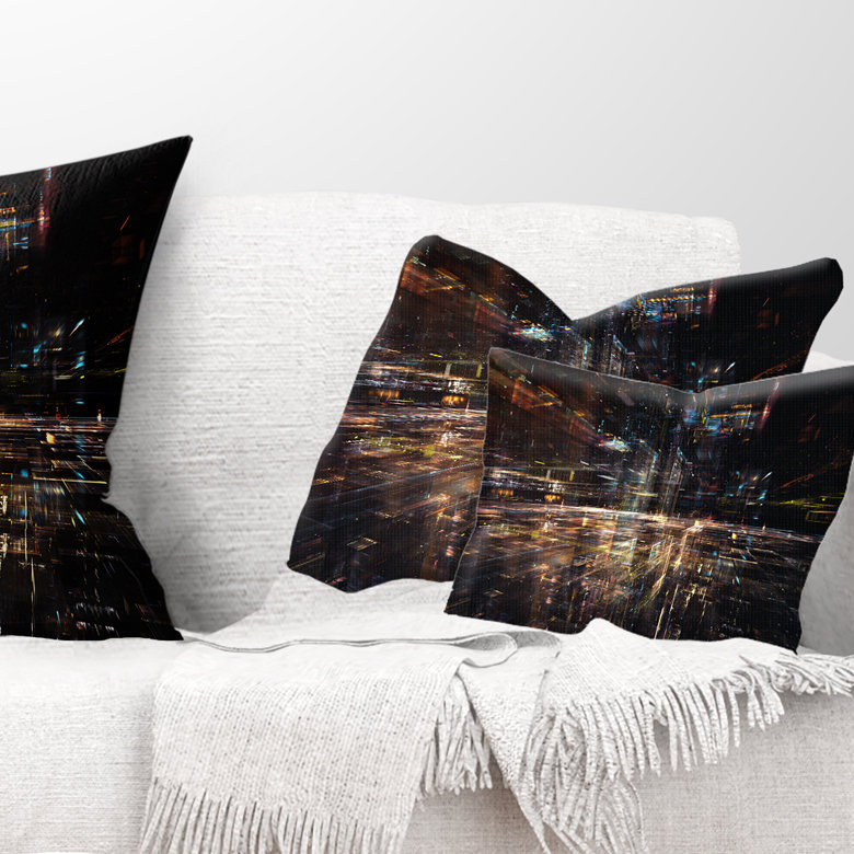 Coussin Glow of Technology - imprimé abstrait
