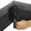 Lit plateforme tapissier Squares avec tissu en polyester durable et design polyvalent pour les chambres modernes