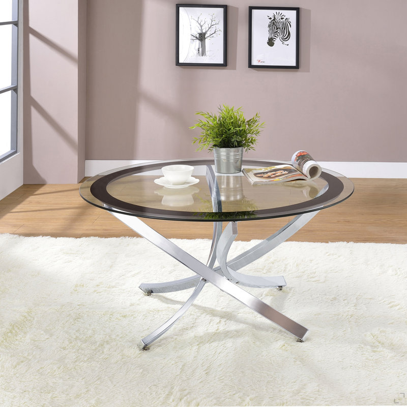 Table basse chromée