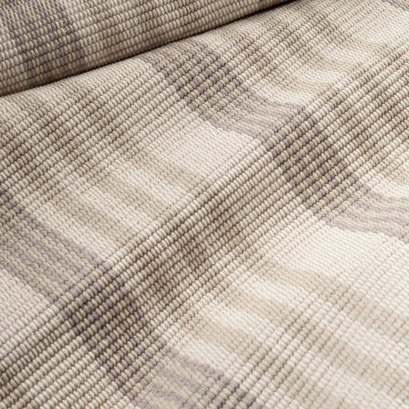 Putney Stripe Ivory Handwoven Cotton Rug, Rectangle 5' x 8'