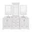 Ensemble de meuble-lavabo double 84,25 po avec plateau en quartz et miroir Abshire-94668850