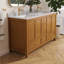 Meuble-lavabo double 60 po avec plateau en marbre d'ingénierie Aura-1135900184-1293567189