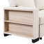 Méridienne modulaire élégante et fonctionnelle avec support escamotable, table rabattable et chargeur USB beige