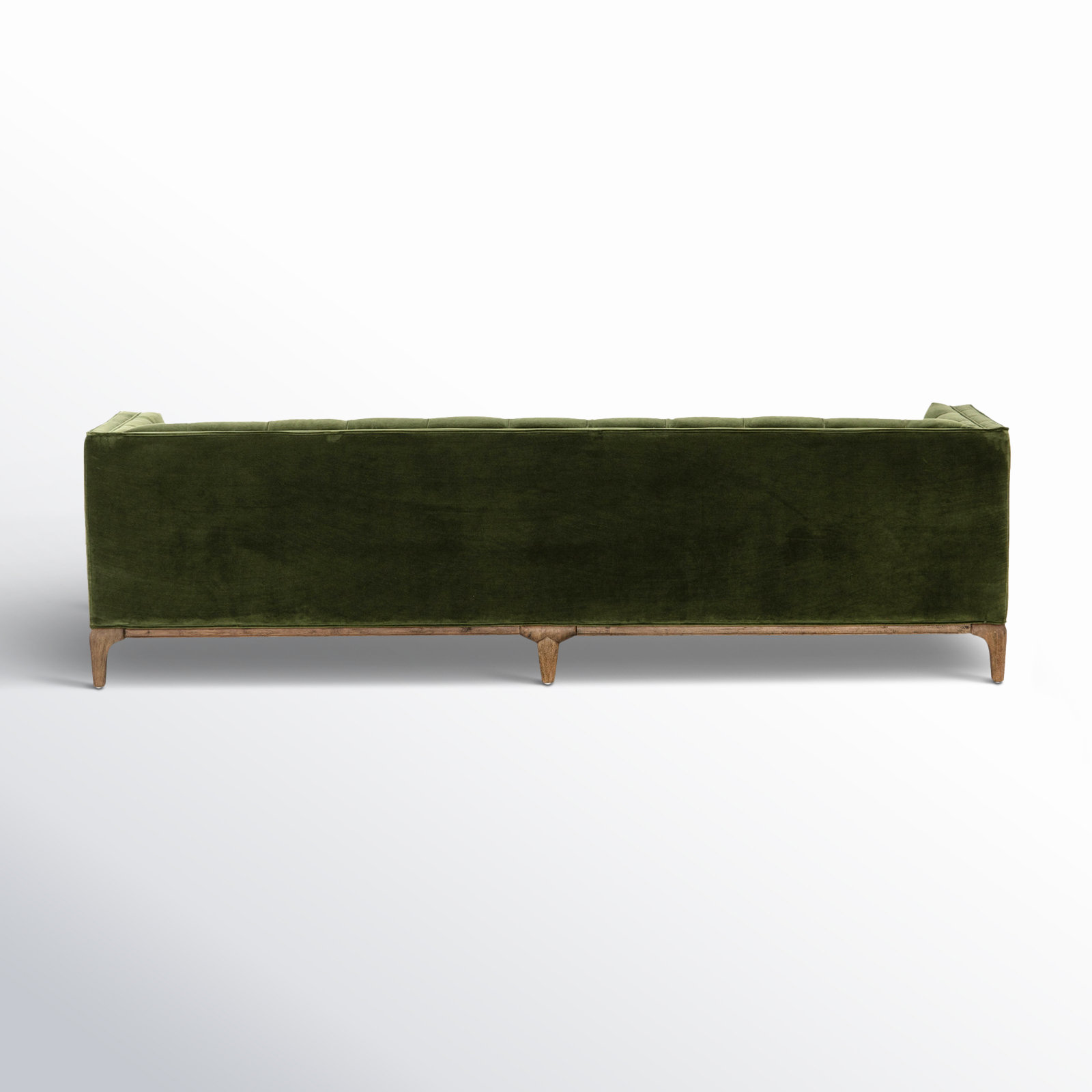 Bari 91" Genuine Leather Sofa, Sapphire Olive Velvet, Aspen Gray