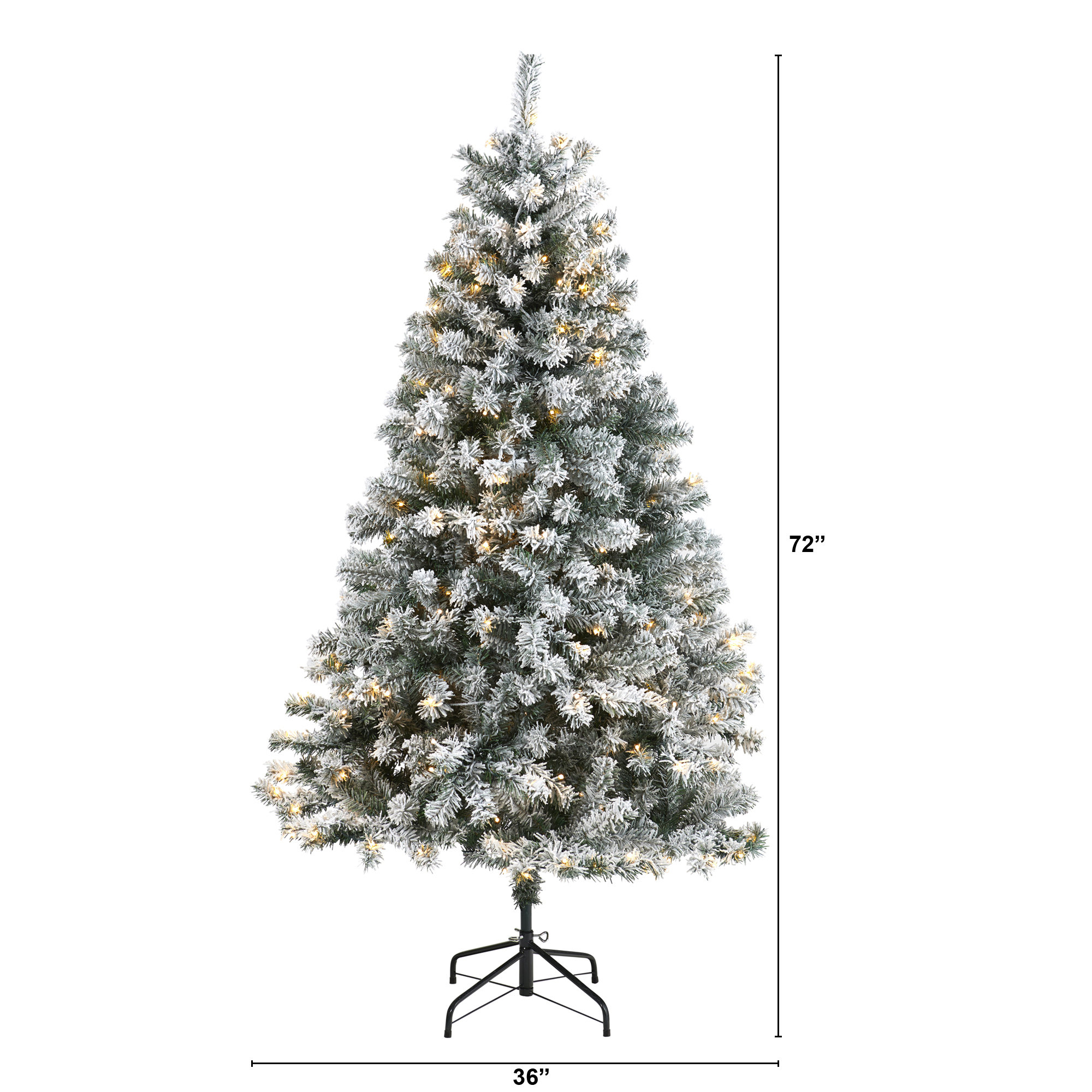 Lighted Artificial Spruce Christmas Tree, 6' H