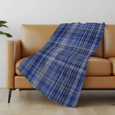 Addison Machine Washable Sherpa Plaid Throw Blanket