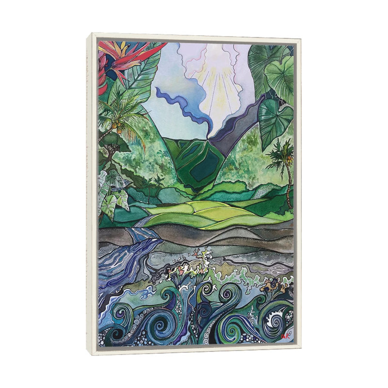 Waipio Valley_1PC6, Cadre flottant blanc vieilli