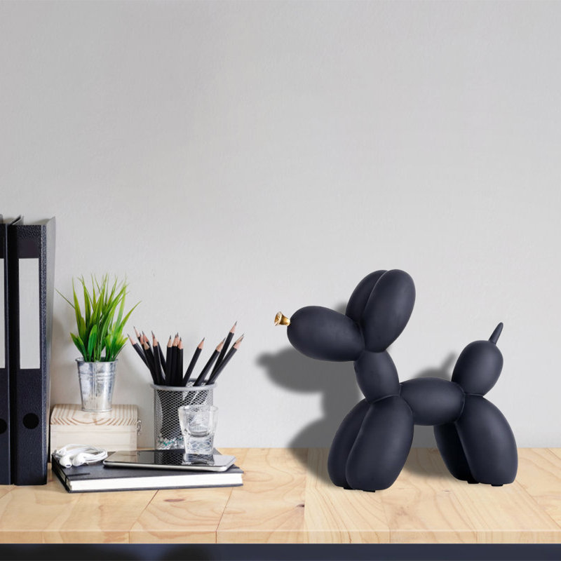 Ornement de statue créative pour chien ballon (1 pièce) - Figurine décorative pour chambre à coucher, bureau