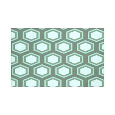 Jeté polaire à motif géométrique hexagonal