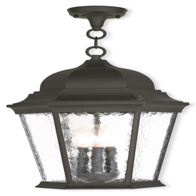 Luminaire suspendu de style lanterne à 3 lumières Ozwald