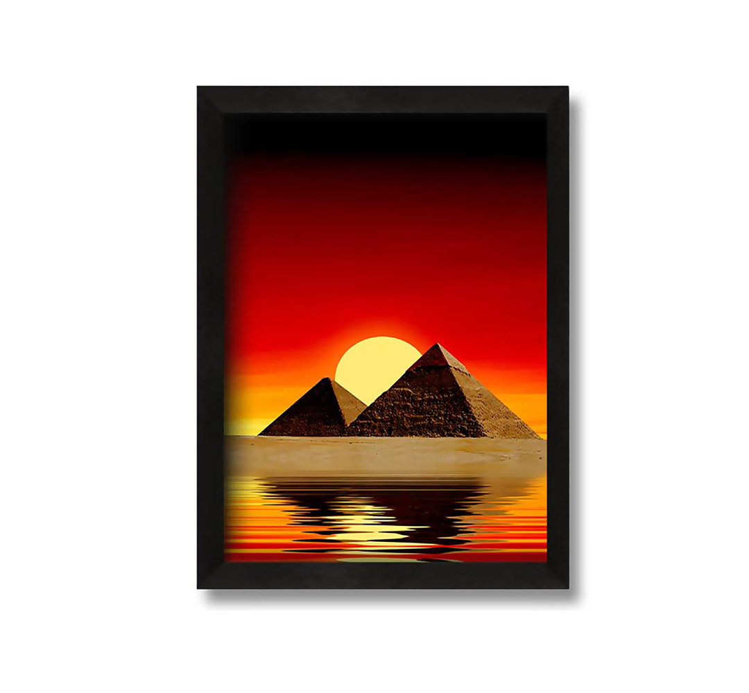 Gerahmtes Leinwandbild Egyptian Pyramid Reflections