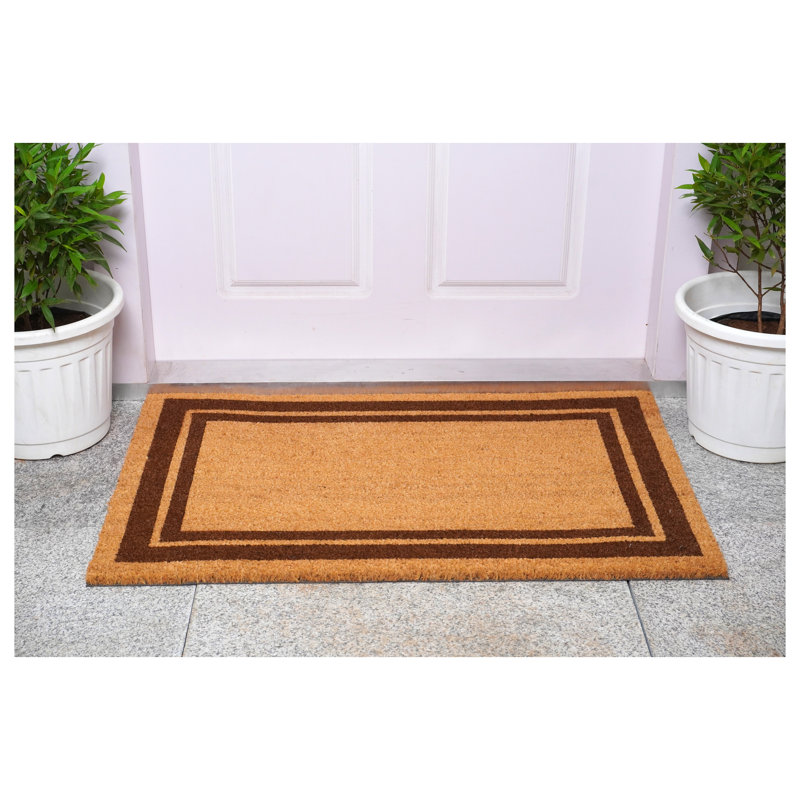 Tapis d'entrée antidérapant Mariah, 1 pi 6 po x 2 pi 6 po, Brun