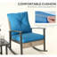Ensemble de chaises berçantes confortables, acier et rotin, utilisation extérieure moderne
