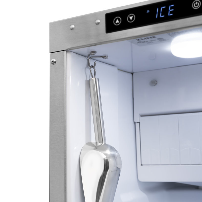 ZLINE Autograph 15 inch Touchstone Panel Ready Gourmet Ice Maker with Bronze Handle, Champagne Bronze