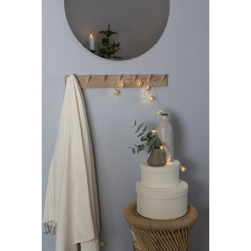 150cm LED Battery Powered 10 - Bulb Globe String Light, Silver