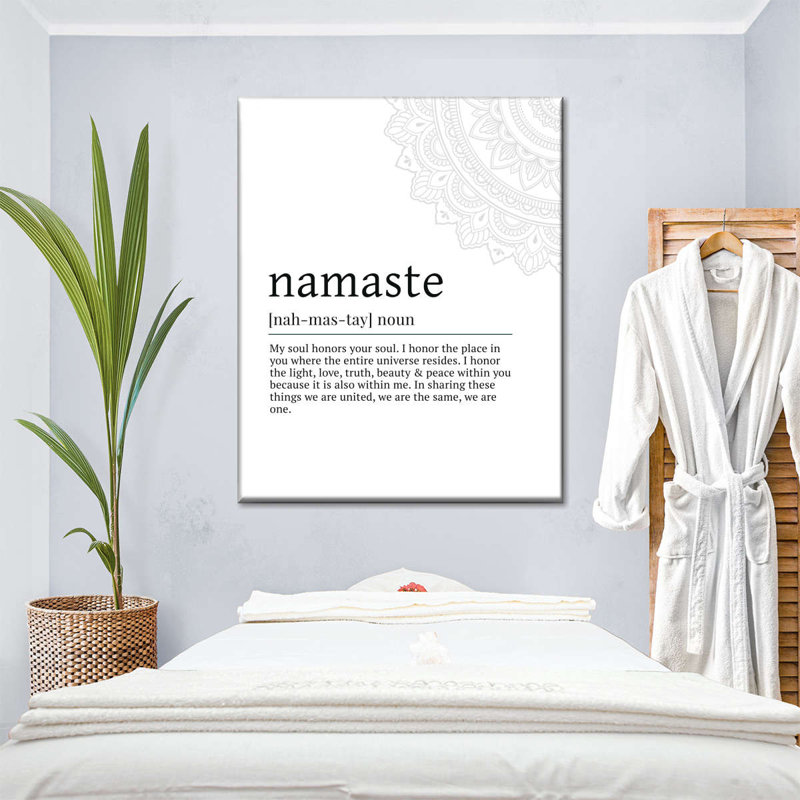 «Namaste», description sur toile, H 45 po x l 36 po x P 1,25 po