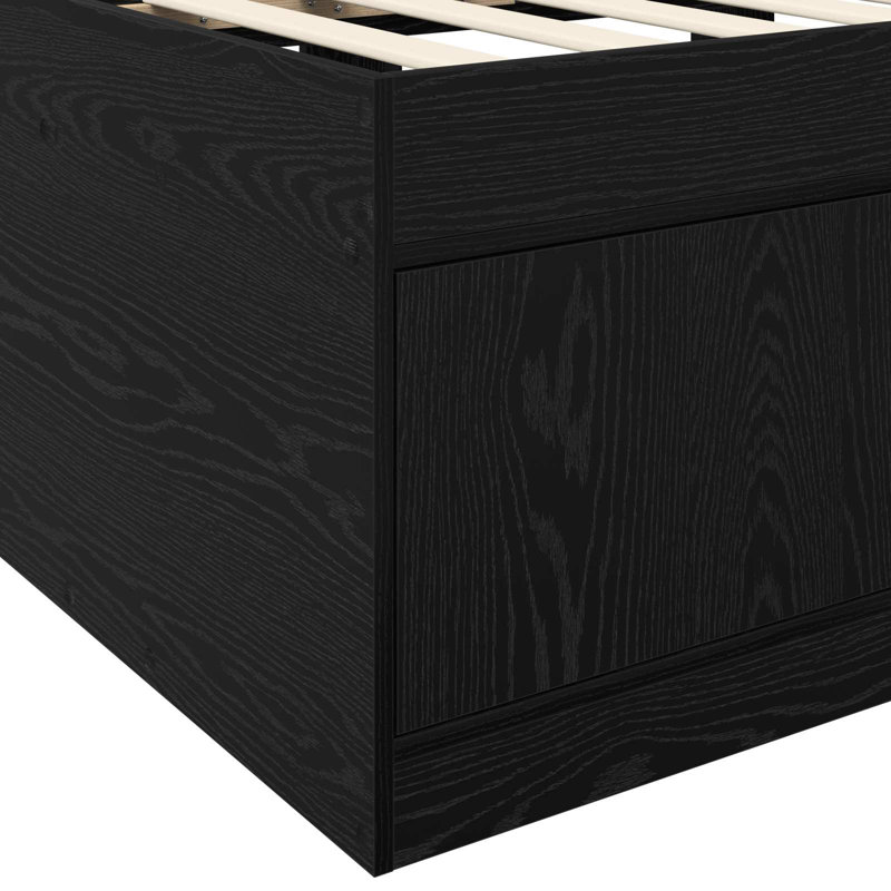 Bed Frame, Black Oak