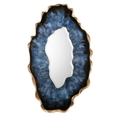 Miroir Dirillo, grande agate bleue