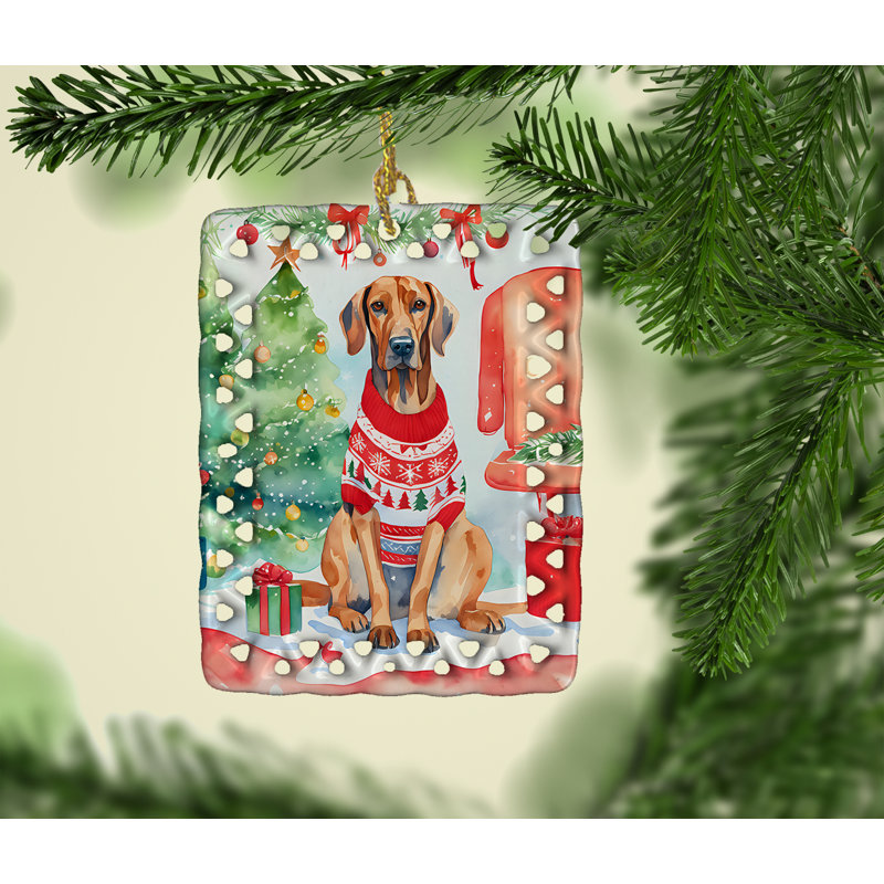 Ornement en porcelaine Redbone Coonhound, Redbone Coonhound 3603