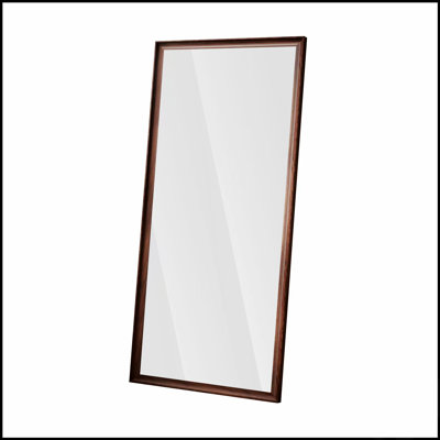 Vintage Full Length Wall-Mounted Mirror With Faux Wooden Frame, Stylish And Functional For Any Room