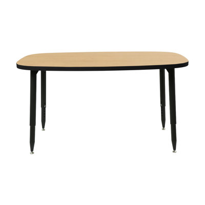 Table d'activité rectangulaire thermofusionnée avec pieds fuselés réglables 31 x 50 Adapte