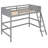 Solid Wood Loft Bed with Ladder, Sturdy and Practical Solution for Efficient Use of Space-383954058