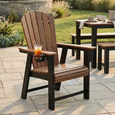 Featherstone Adirondack Dining Chair, Black