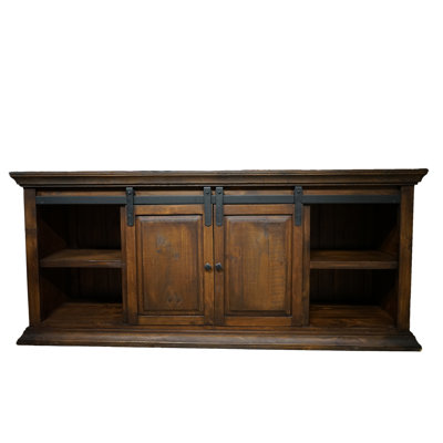 74 inch Floresville Solid Wood Barn Door TV stand