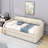 Twin Upholstered Daybed with Trundle and Slats