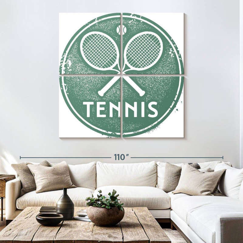 Kema Tennis Typography, 74" H x 74" W