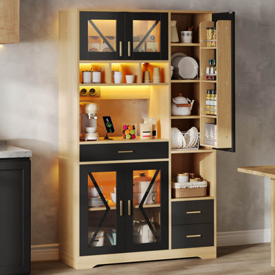 185 Cm Kitchen Pantry With Storage