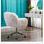 Chaise de bureau moderne en fausse fourrure, chaise moelleuse-1421269100-1421269103