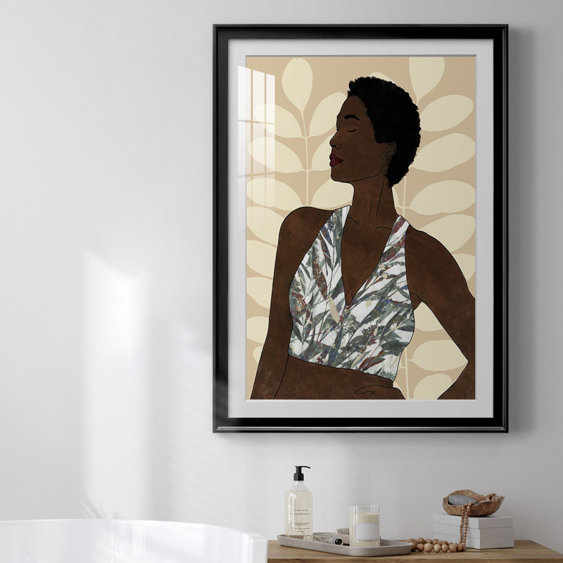 «Ethnic Beauty I» par - Impression sur, H 42,5 po x l 30,5 po x P 1 po, Cadre noir