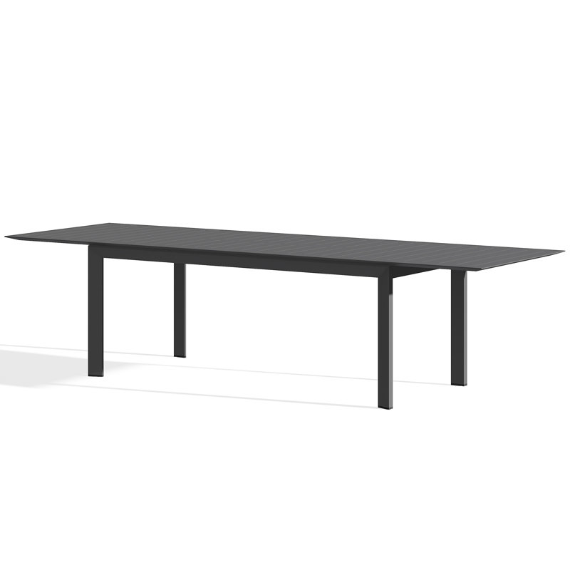 Table de salle à manger d'extérieur Calliana, Gris, 121"