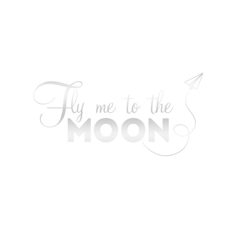 Wall Decal, Shiny Silver, Large
