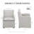 19" Wide Modern Fabric Upholstered Removable Cushions Dining Armchair with Casters-1275431660