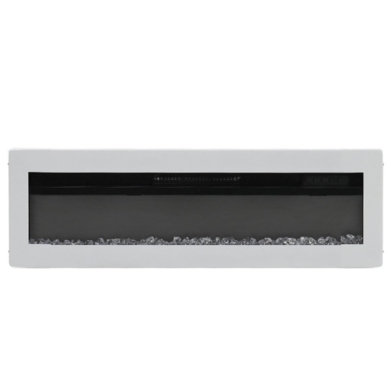 Wyndham Electric Inset Fire, White, 32.7cm H x 101.6cm W x 14.6cm D