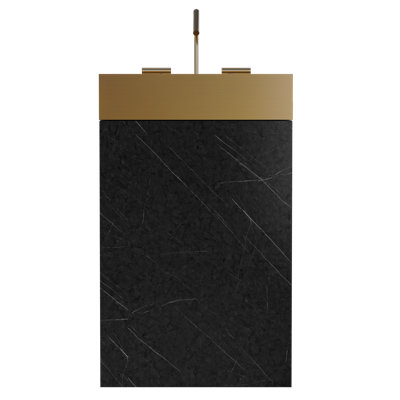 Meuble-lavabo en marbre avec lavabo en céramique