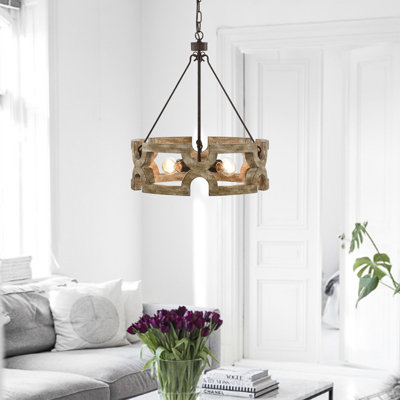 Cuney 4 - Light Dimmable Drum Chandelier