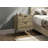 Zena Nightstand Side End Table, 2 Drawers, Light Brown Finish 19 Inch-117054057