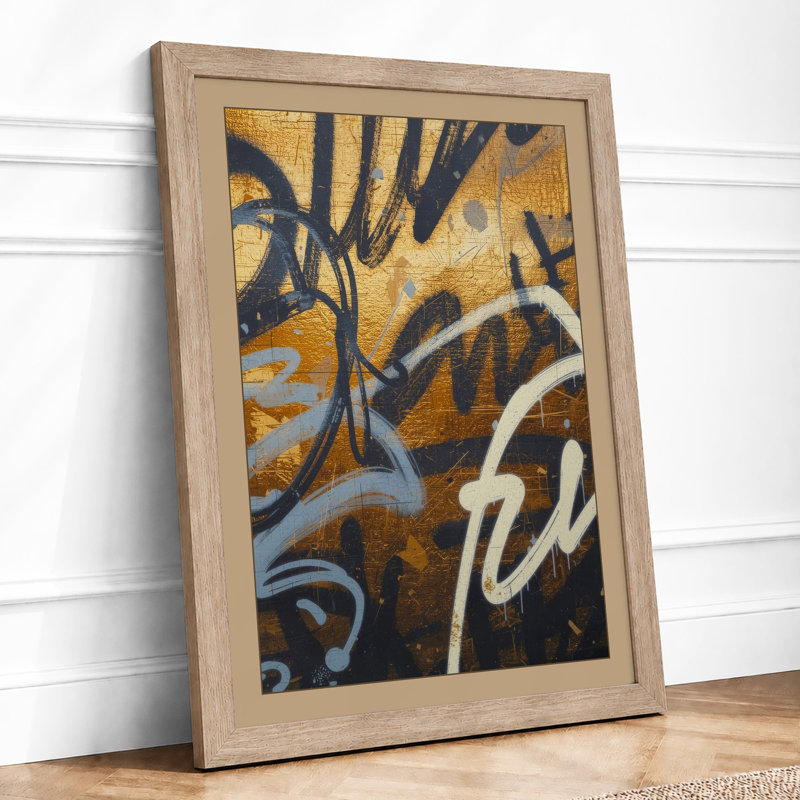 Urban Letters Industrial - Framed Print, Oak, A3 - 42.0 x 29.7 cm