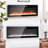 50 Inch Recessed Ultra Thin Tempered Glass Front Wall Mounted Electric Fireplace With Remote And Multi Color Flame & Emberbed, Led Light Heater-703863886